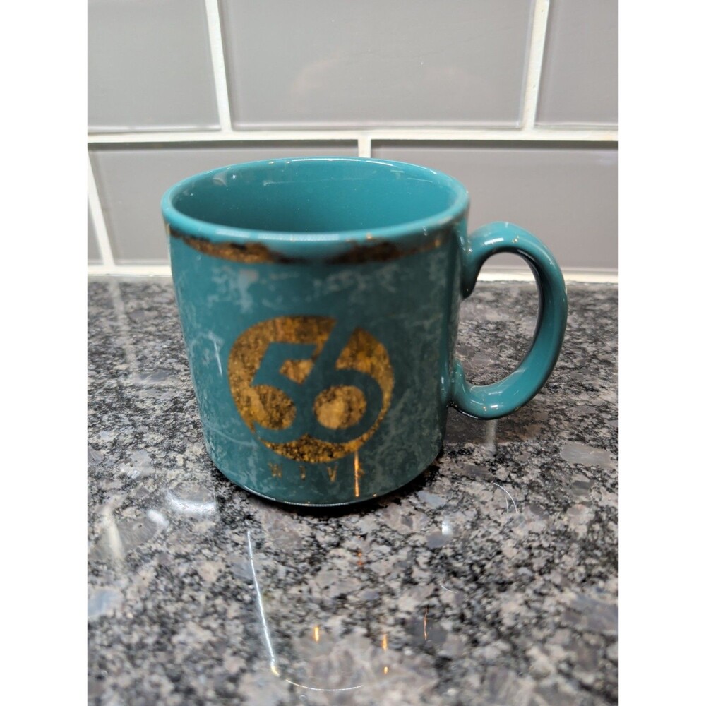 Gold And Teal Mug With Tv Logo (channel 56) WTVS